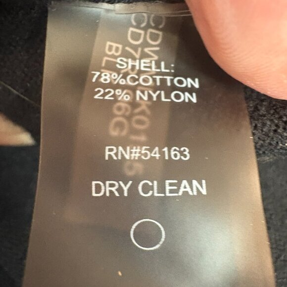 Calvin Klein Womens Cardigan Sweater Black Gold Stud Sleeves Waist Length XL - Picture 6 of 6